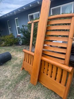 Wooden Bed Frame Headboard and Footboard