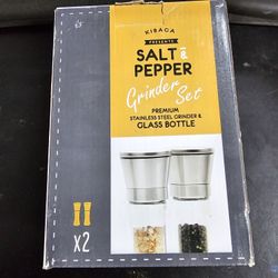 New Gorgeous Salt And Pepper Grinder Set - Refillable Stainless Steel Shakers