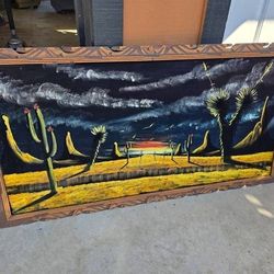 Vintage Large Velvet Painting 