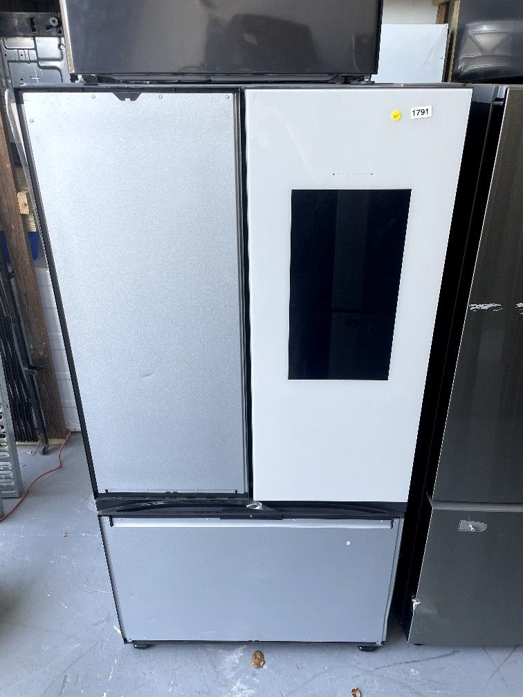Samsung bespoke 36” panel ready french doorefrigerator with smart hub display $1500