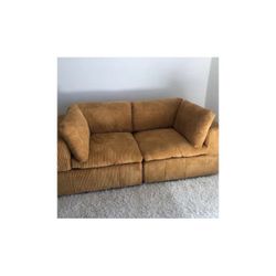 Wayfair Aronas 79'' Corduroy Loveseat - Ginger