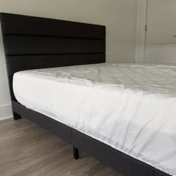 LIKE NEW QUEEN SIZE BED WITH MATTRESS