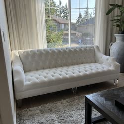  White couch & chair  Zgallerie Restoration Hardware 