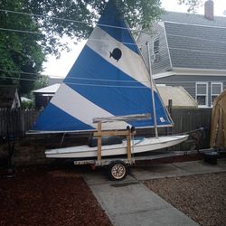 Sunfish Sailboat With Trailer