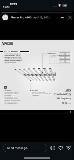 Spectre LED Phaser X660 Pro Grow Light