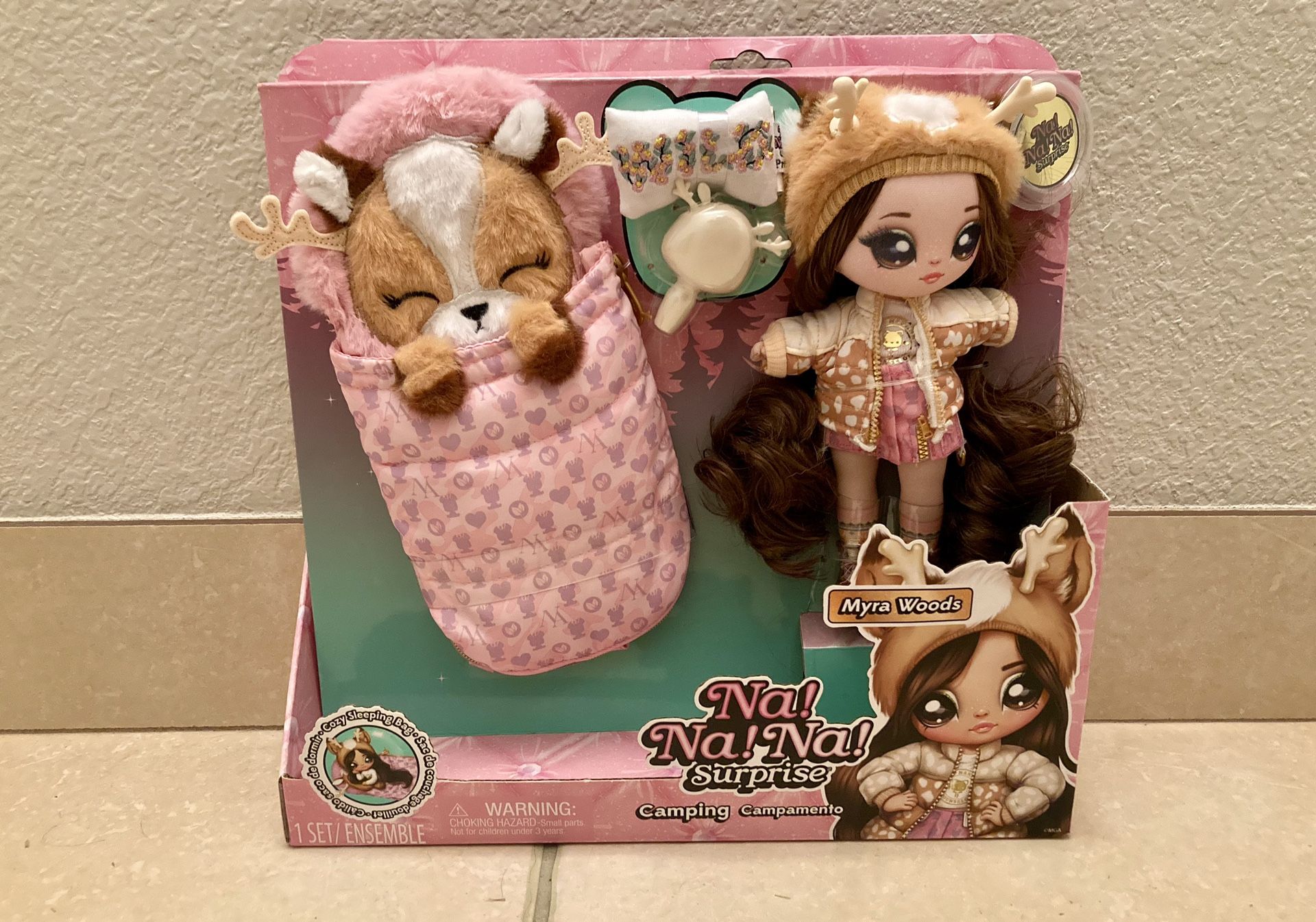 NIB Na! Na! Na! Surprise Camping Doll - Myra Woods + Deer
