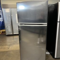 Whirlpool Stainless Steel Top Freezer 18 Cu Ft Apartment Size 