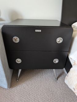 Black Modern Nightstand