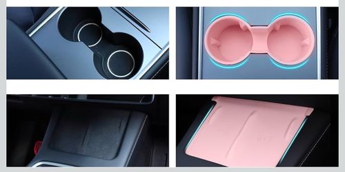 Tesla model 3 and Y 2 pieces pink