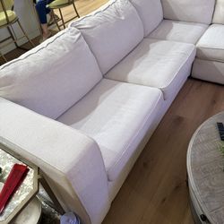 White sectional couch 