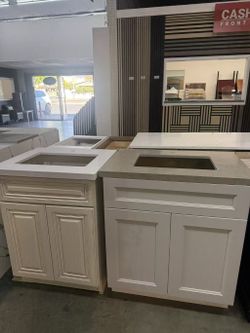 Bathroom Vanities-White White Oak Grey