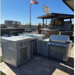 Luxury L Shape Outdoor Kitchen 