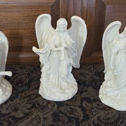 3 ceramic angel Figurines