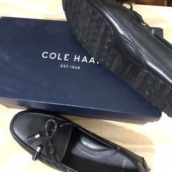 Cole Haan Black Leather Driving Loafers/Moccasins, Size 9B