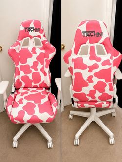 Techni Sport Gaming Chair Pink Cow Print