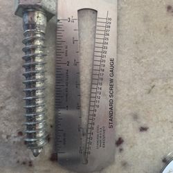3in 3/8in hex lag bolt 37 @0.60 per unit