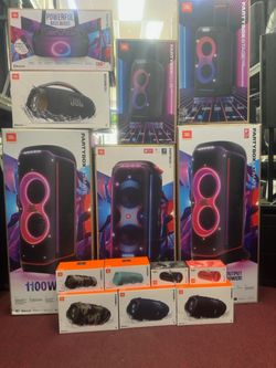 Get Ready For 5 de mayo party.  All Sizes JBL Partybox Bluetooth Speakers In Stock.  2136283392