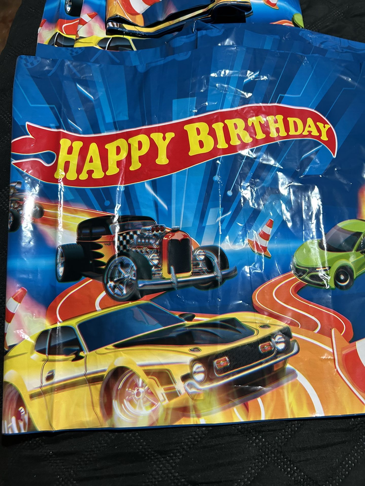 3 Plastic Table Cloths -cars