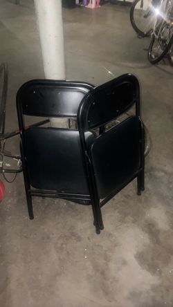 Industrial steel chairs with cushioning