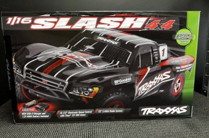 2 NEW TRAXXAS 1/16 SLASH 4X4 STADIUM TRUCKS TRADE FOR  RECORDING KING RK-R35 OR BETTER BANJO