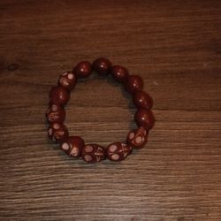 Antiqued Howlite Skull Bracelet 