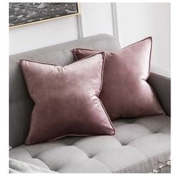 Pink 20x20 velvet pillow COVER ONLY