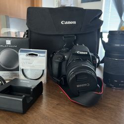 Canon EOS Rebel T5 with 2 Lenses & Accessories