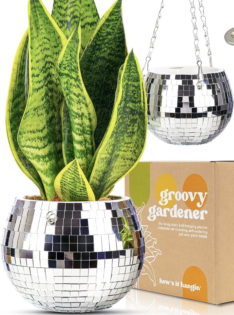 Disco Ball Hanging Planter