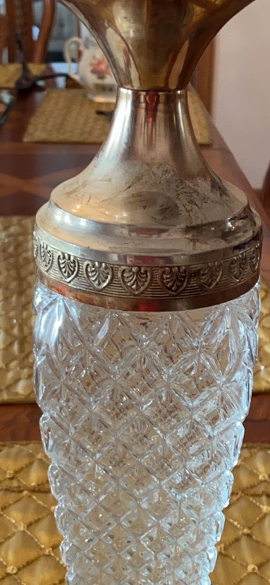 Crystal Decanter Bottle 15 inches Tall