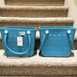 💲9.99🏖️MEDIUM BEACH BAG Aqua Green（14.5*6*12.8 inches）