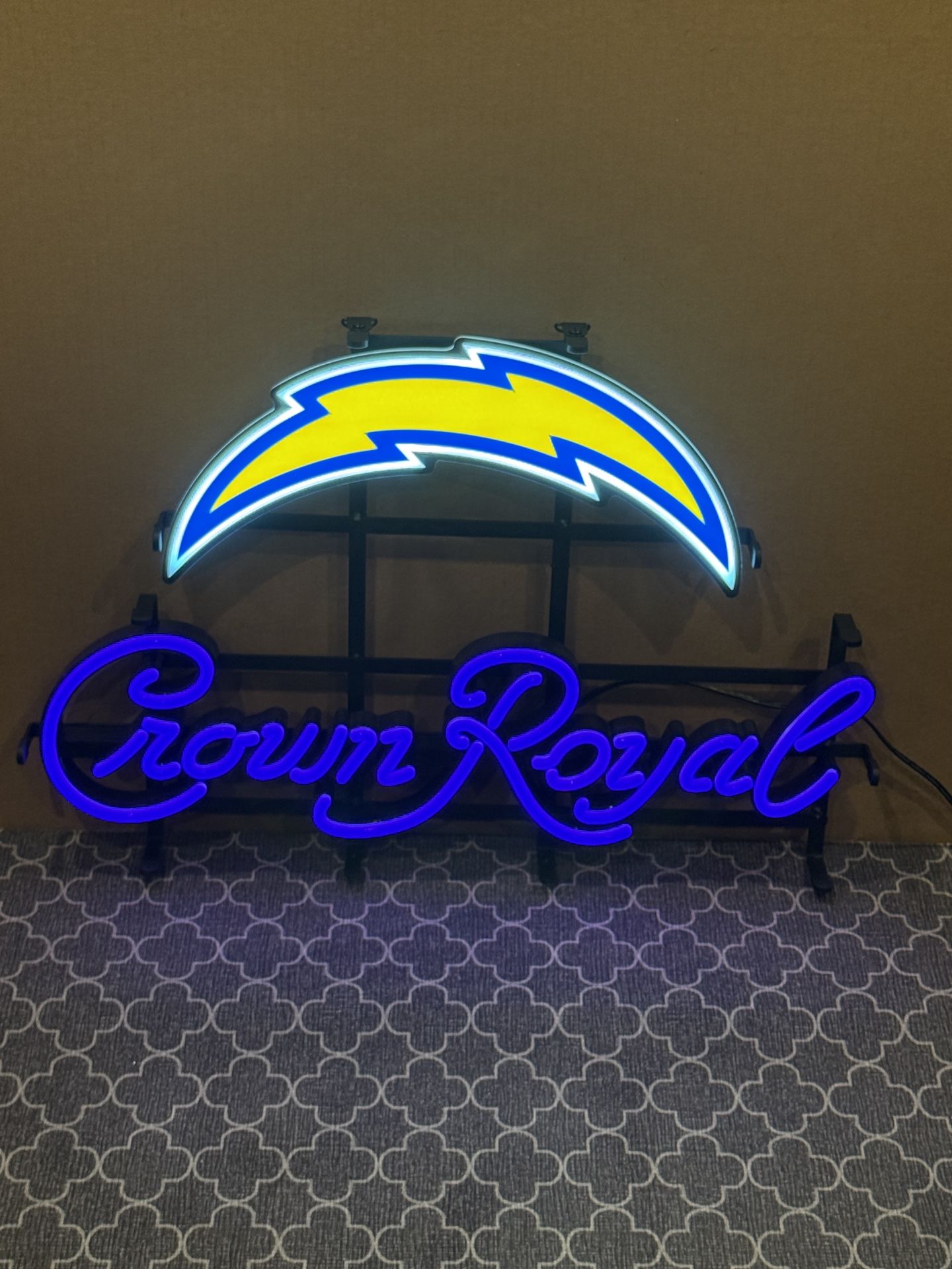Los Angeles Chargers Crown Royal Neon Sign
