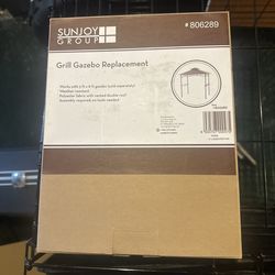 Sunjoy 5’ x 8’ grill gazebo replacement top