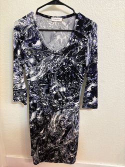 Calvin Klein Abstract Print Bodycon Dress size 10
