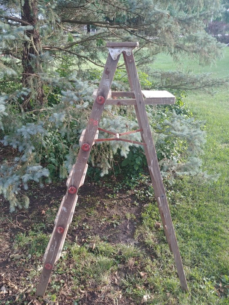 Old wood ladder