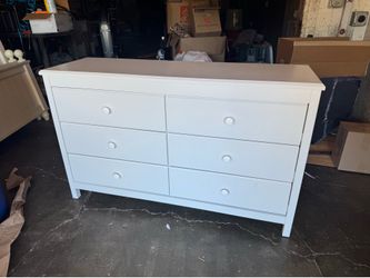White 6 Drawer Kids Dresser – 54” Wide