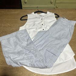 Splendid Top And Linen Pants Combo
