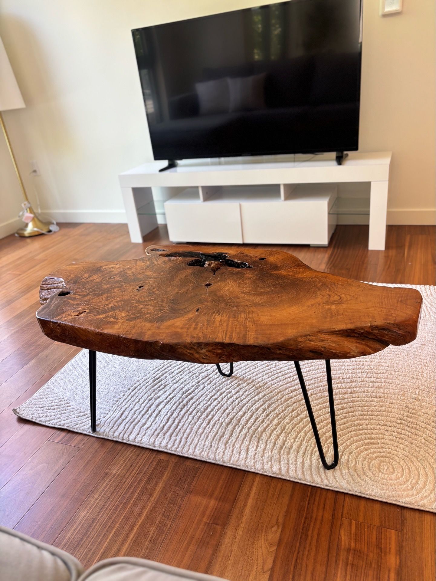 Wood coffee table