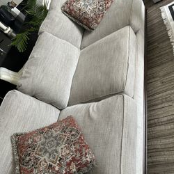Gray Sofa / Couch - Like New with gray pillows