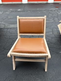 Whiskey Brown Arm Accent Chair