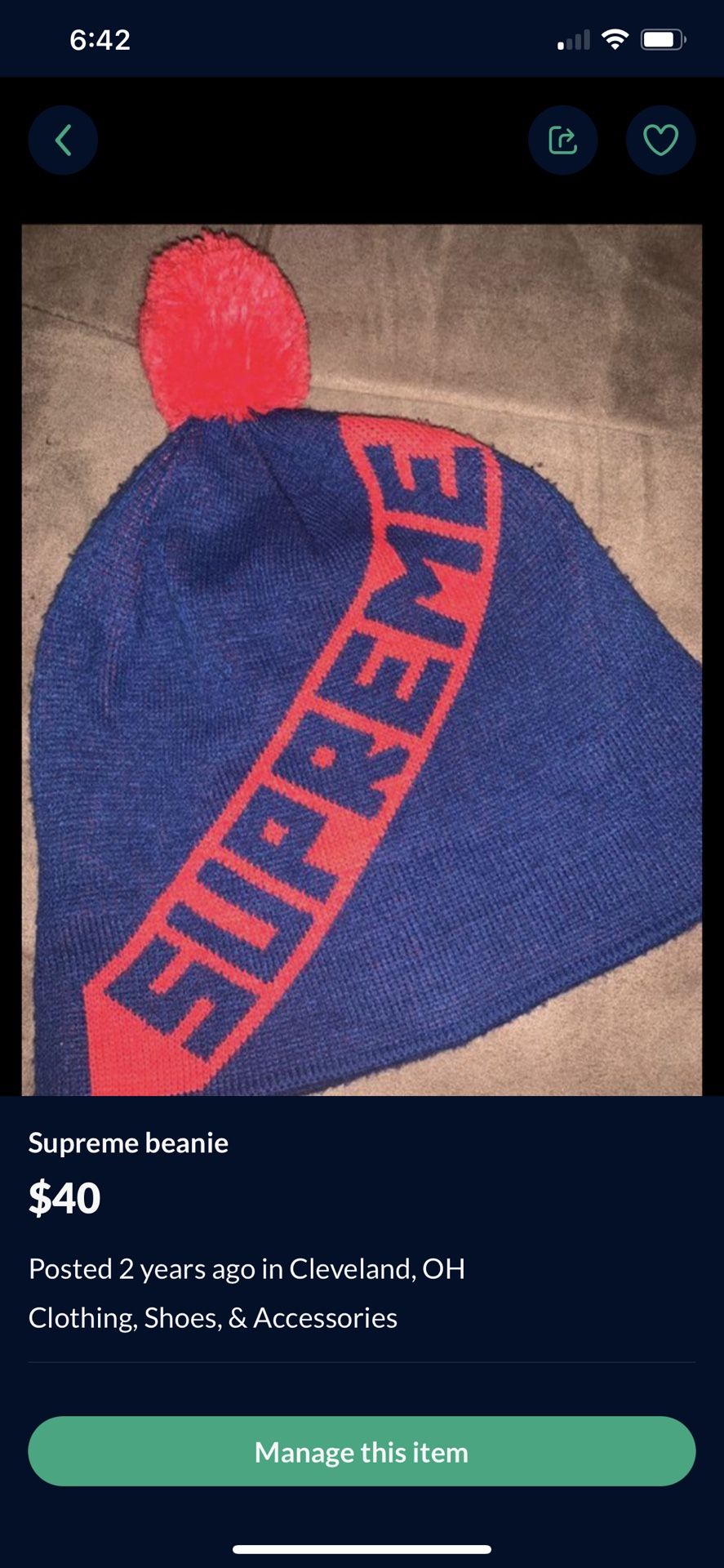 Supreme Beanie