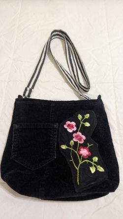 Upcycled handmade corduroy crossbody bag