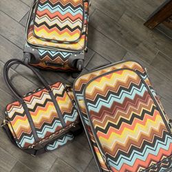 Missoni 3 Piece Luggage Set In New Condition 