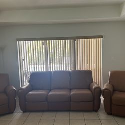 Leather Sofa Set