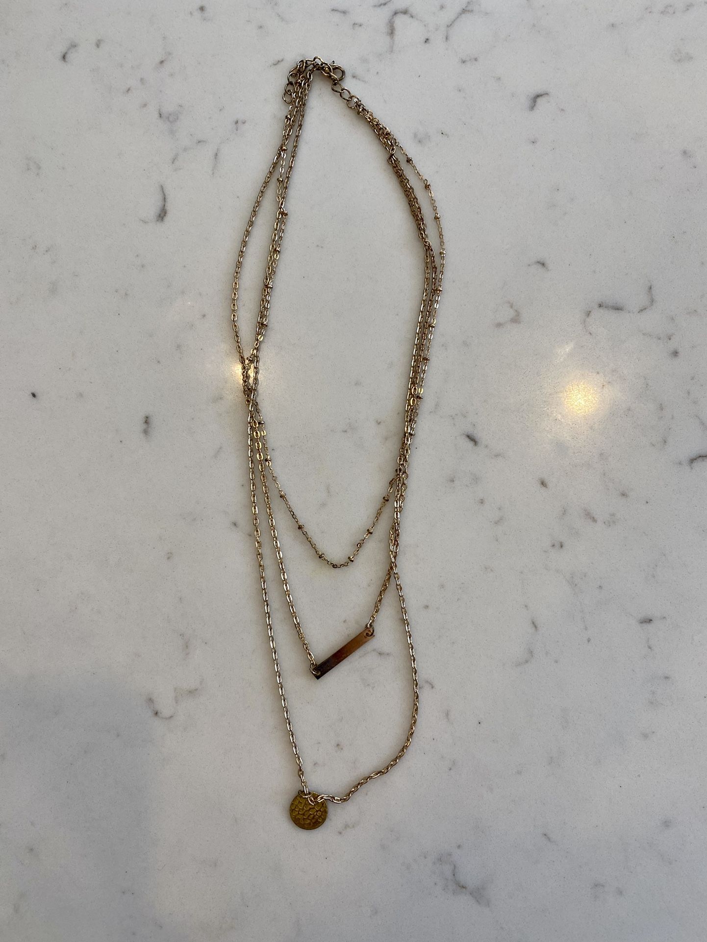 Gold-plated Tiered Necklace
