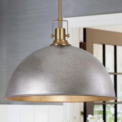 silver large pendant lamp