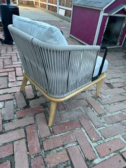 Outdoor Rope Lounge Chair with Cushions