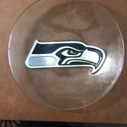 Seahawks Glass Decorative Bowl Or Birdbath 