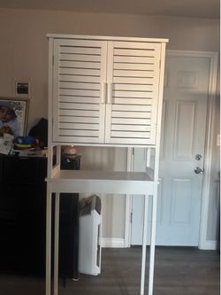 Over toilet cabinet shelf