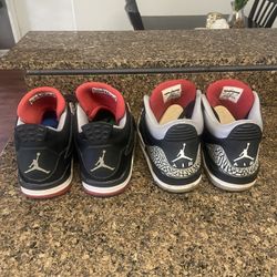 Jordan’s For Sale ($200 For All) Size 10 On Cement And 10.5 On Bred
