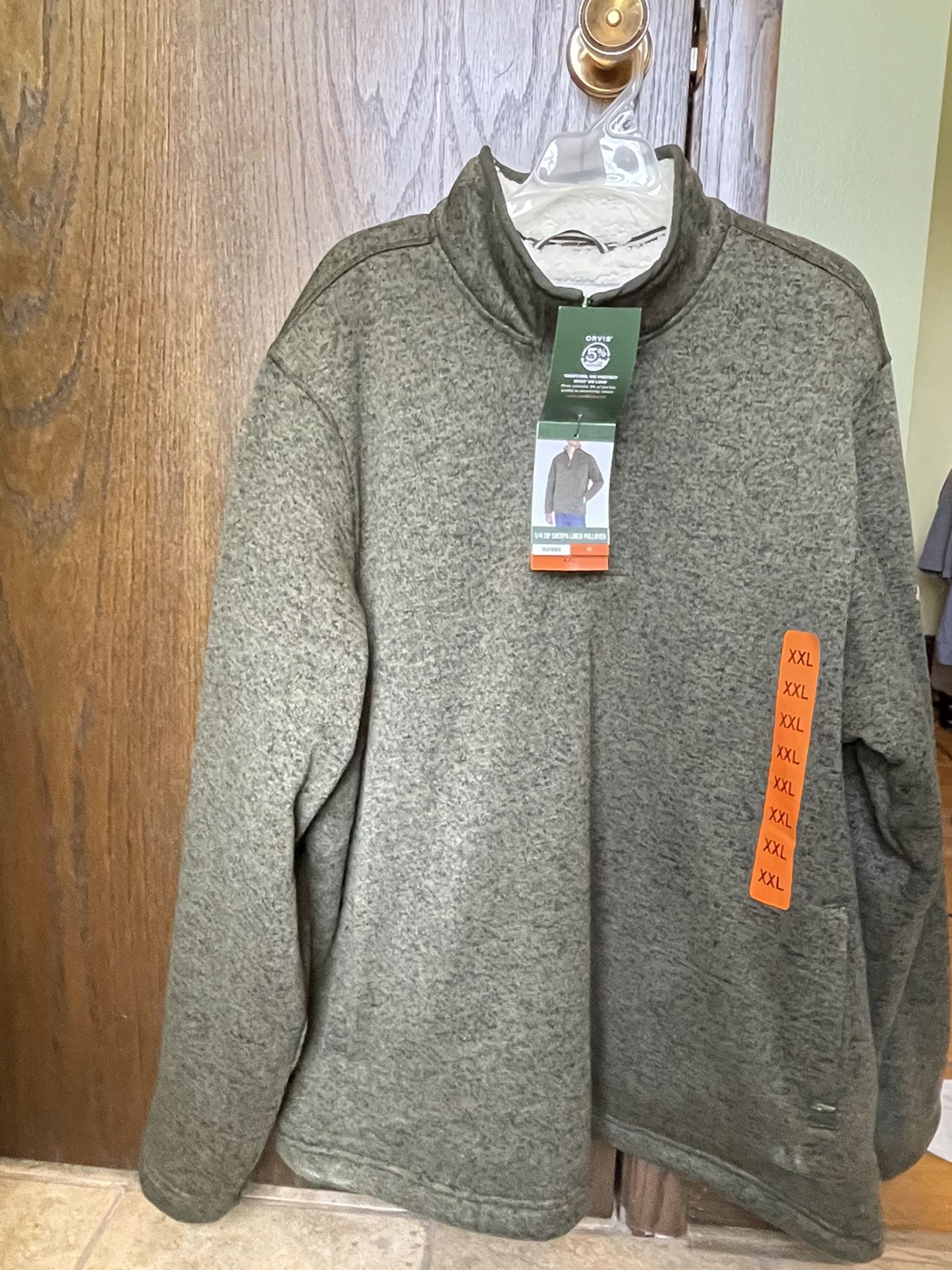 Men Orvis Quarter Zip Sweater